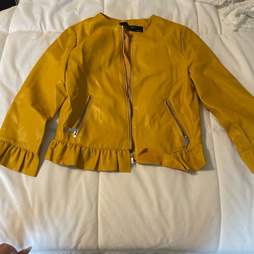 Yellow leather jacket